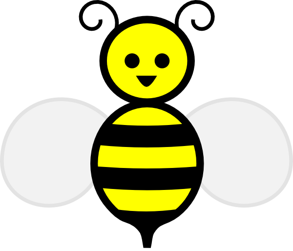 Happy Bumble Bee clip art - vector clip art online, royalty free 