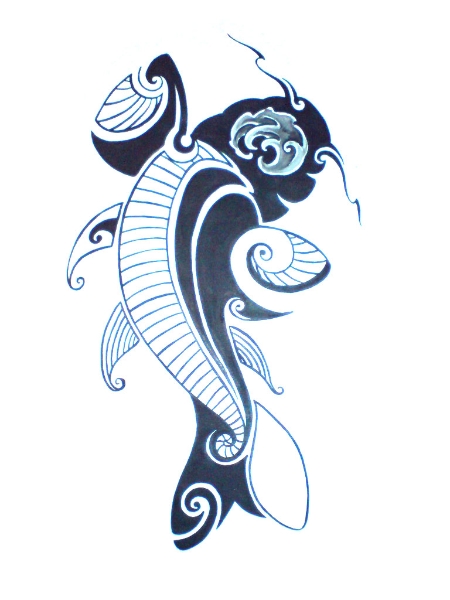 fish polynesian tattoo - Clip Art Library