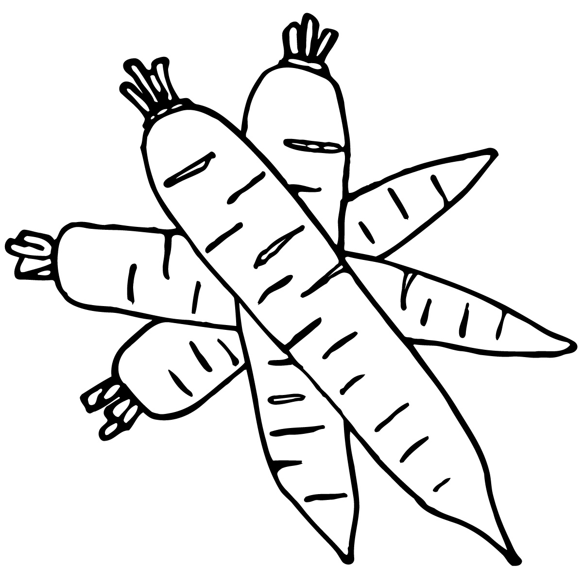 clip art black and white vegetables clipart