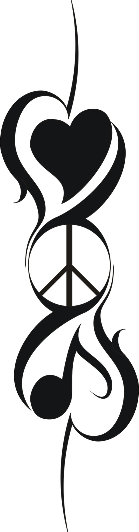 peace love music tattoos gallery
