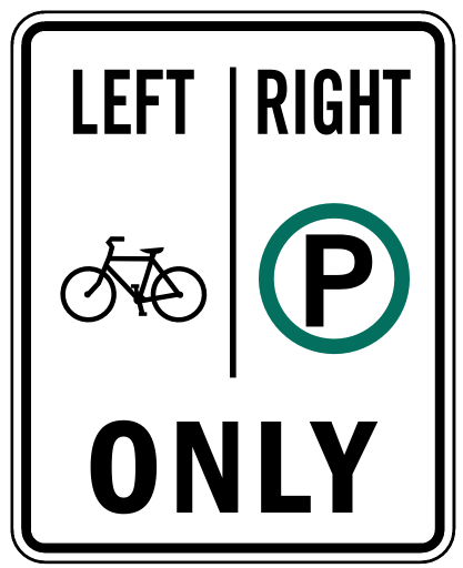 Bike Left Pedestrian Right Clip Art Download