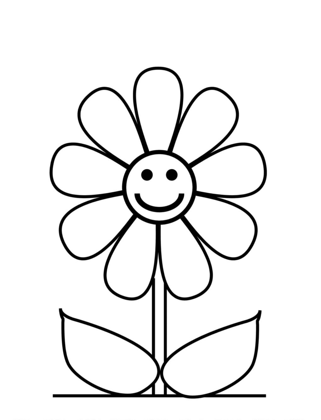 desenhos para colorir flor - Clip Art Library