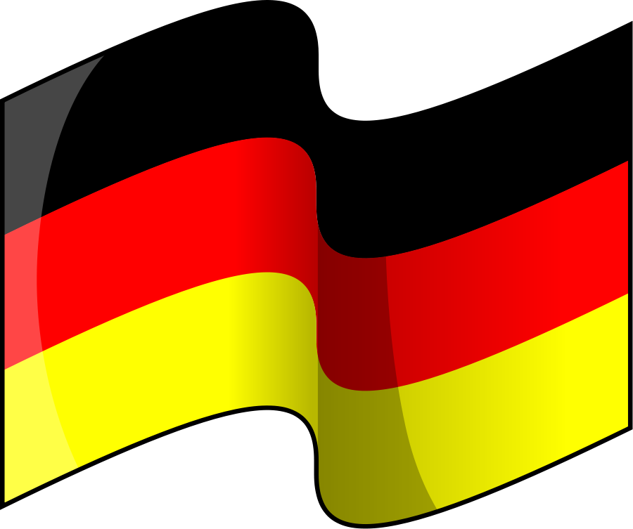 Flag of Germany (waving) SVG Vector file, vector clip art svg file 