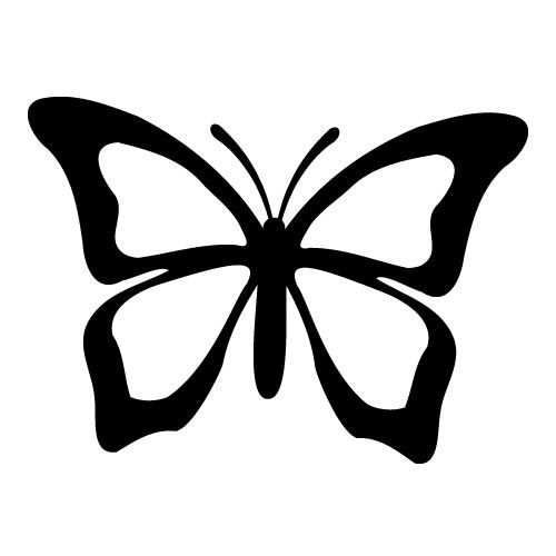 Free Simple Butterfly Silhouette, Download Free Simple Butterfly