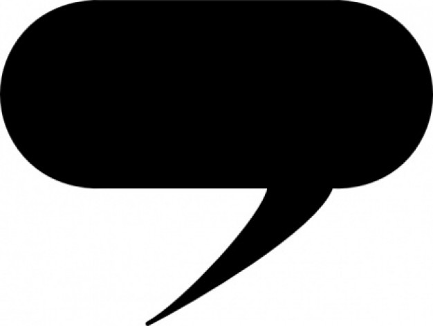 Speech Bubble In Black Rounded Rectangle (.) - Cartoon vector 