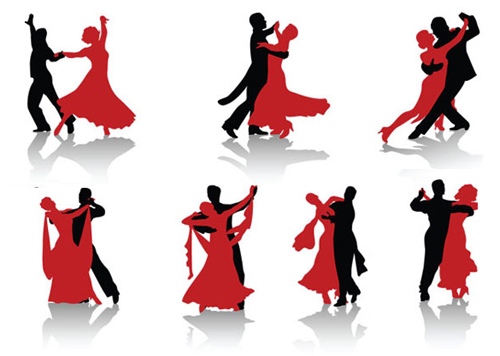 Dancing Couple Drawing | vector silhouette