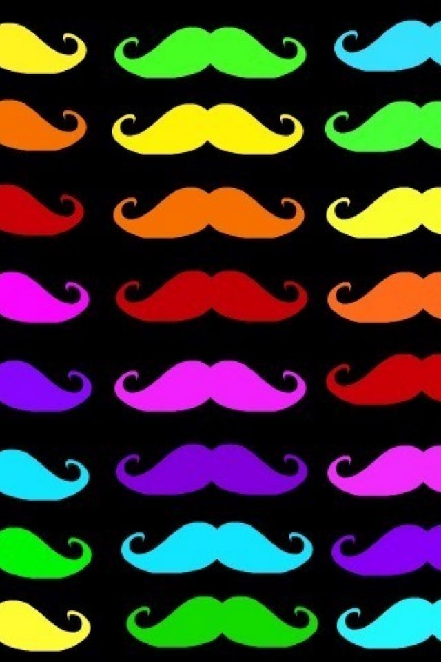 A rainbow of mustaches | Vibrant Colourful Things | Clipart library