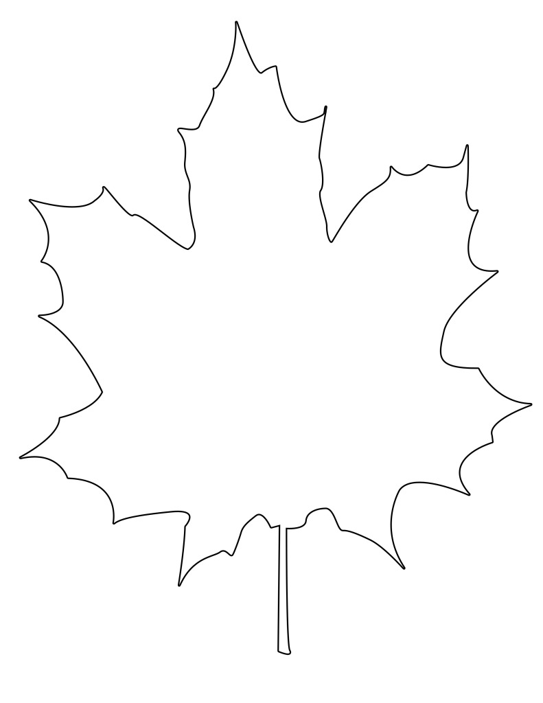 free clip art maple leaf outline - photo #39