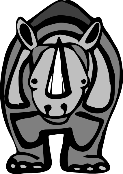 Rhinoceros clip art - vector clip art online, royalty free 