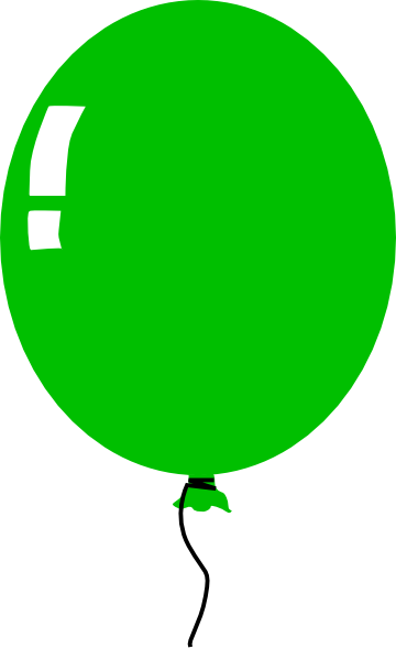 Balloon Skinny Green Clipart - Free Clip Art Images