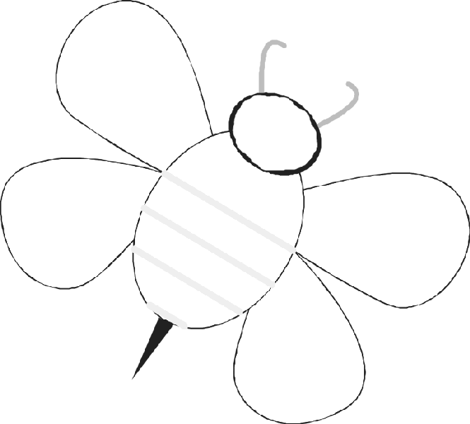 Bumble Bee Printable Body Templates - Invitation Templates