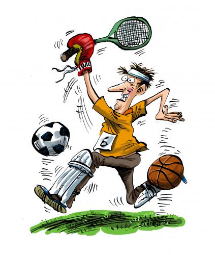 Book Cover By Ian Baker | Sports Cartoon | TOONPOOL