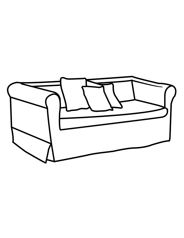 kid on couch Colouring Pages
