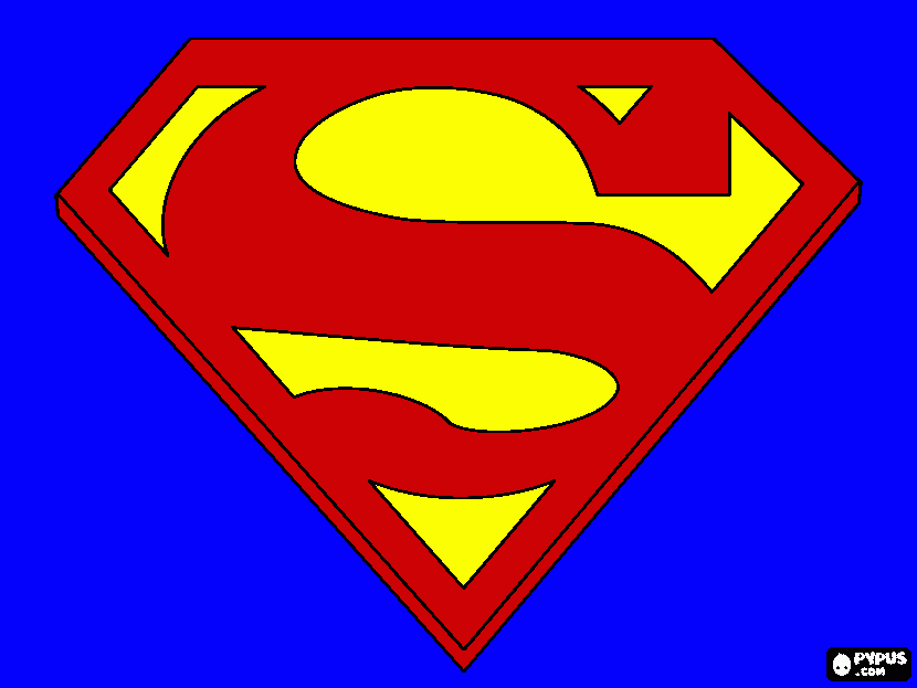 Free Printable Superman Logo Coloring Page