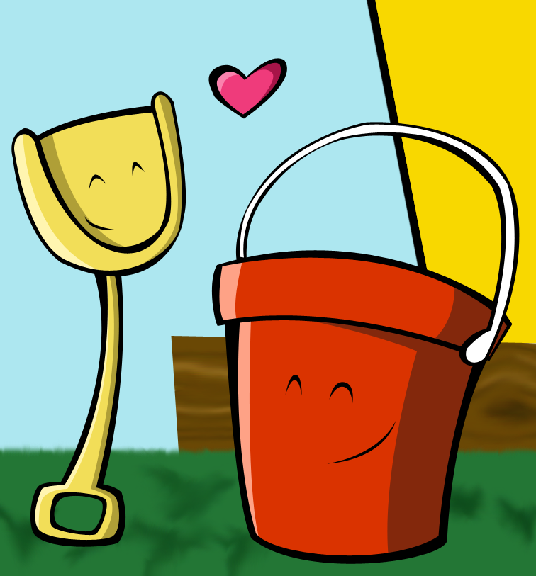 Shovel and Pail by AketA on Clipart library