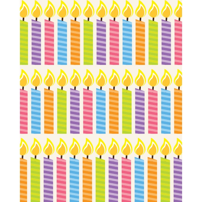 Birthday Candles Printed Backdrop | Backdrop Express
