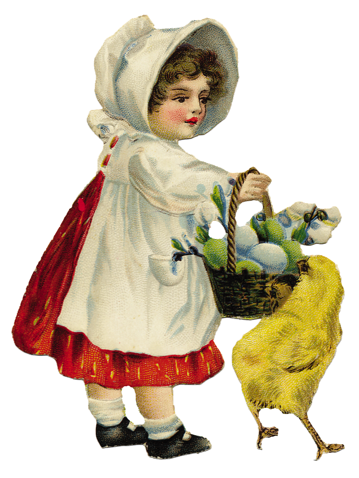 Free Graphic of the day Little vintage Easter Girl - The Cottage 