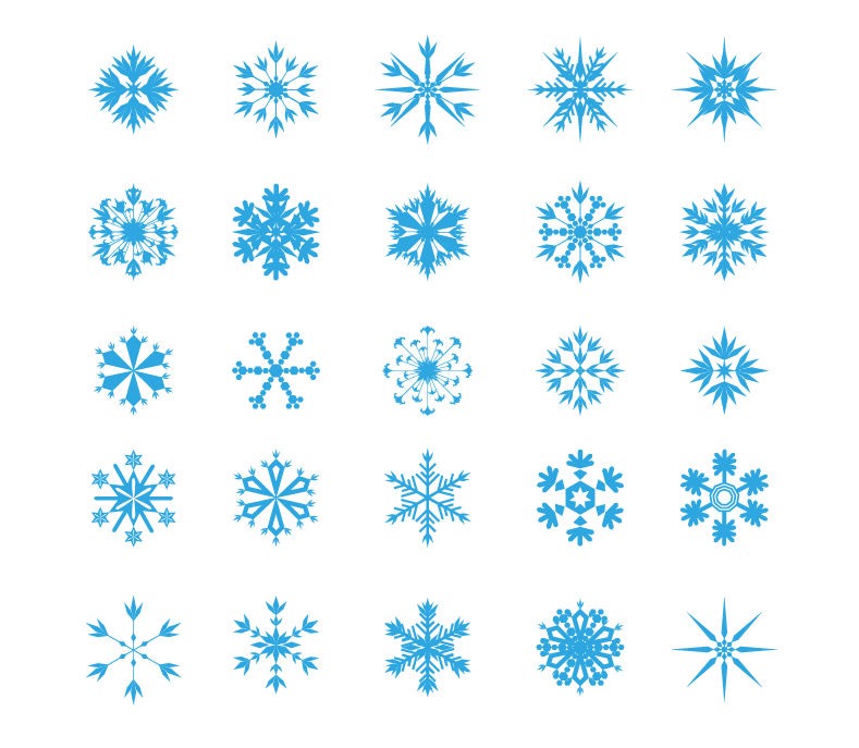 Set of Vector Snowflakes | Free Vector Graphics | All Free Web 