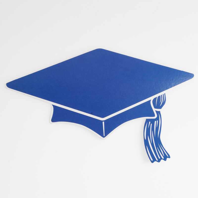 Blue Graduation Cap Centerpieces (6 ea)