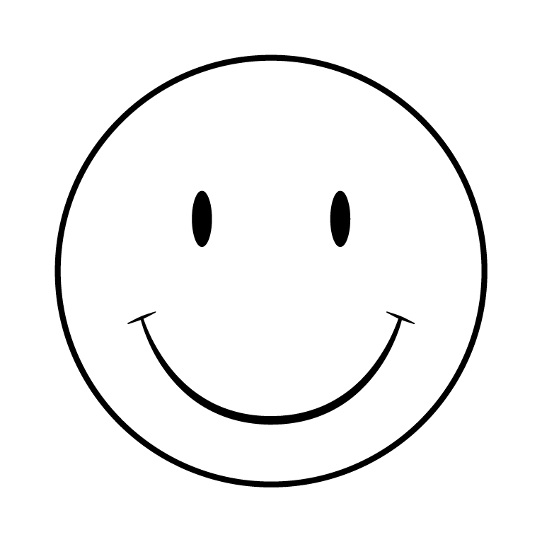 Smiley Face Black And White