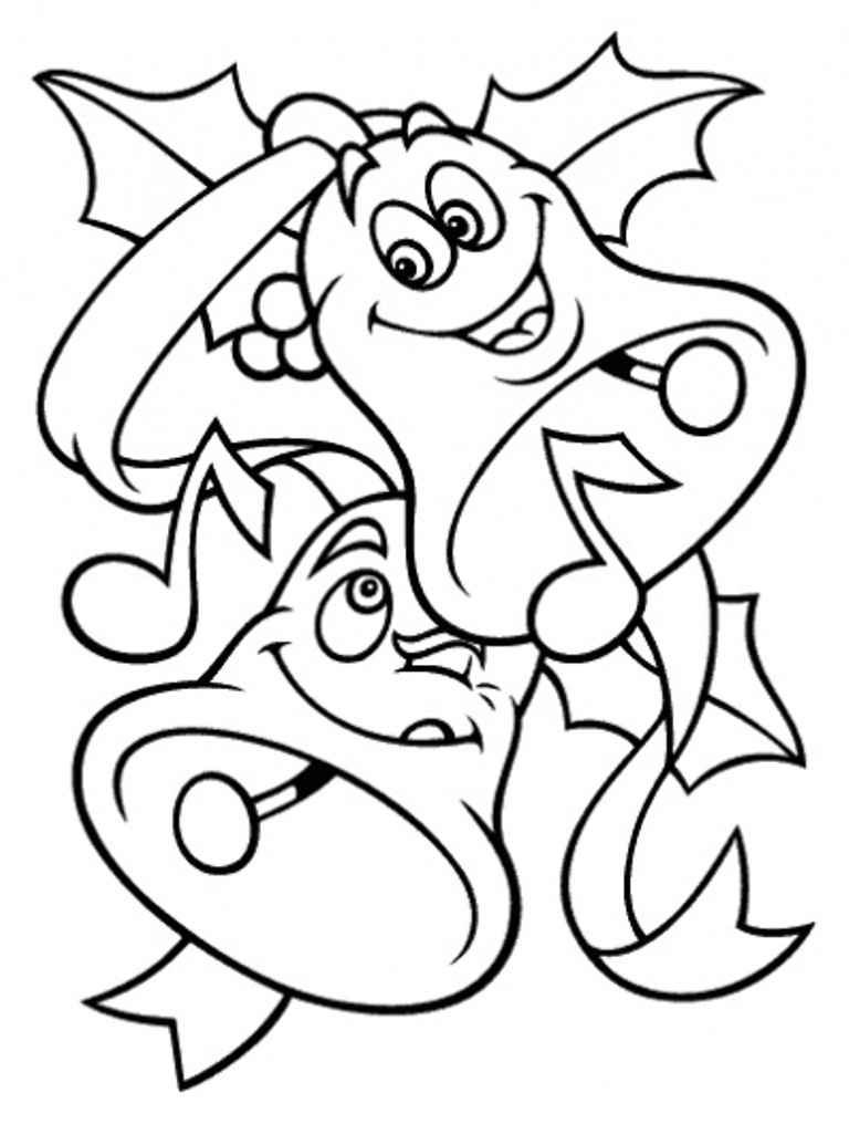 Download Free Coloring Pages For Christmas Bells For Kids Or Print 