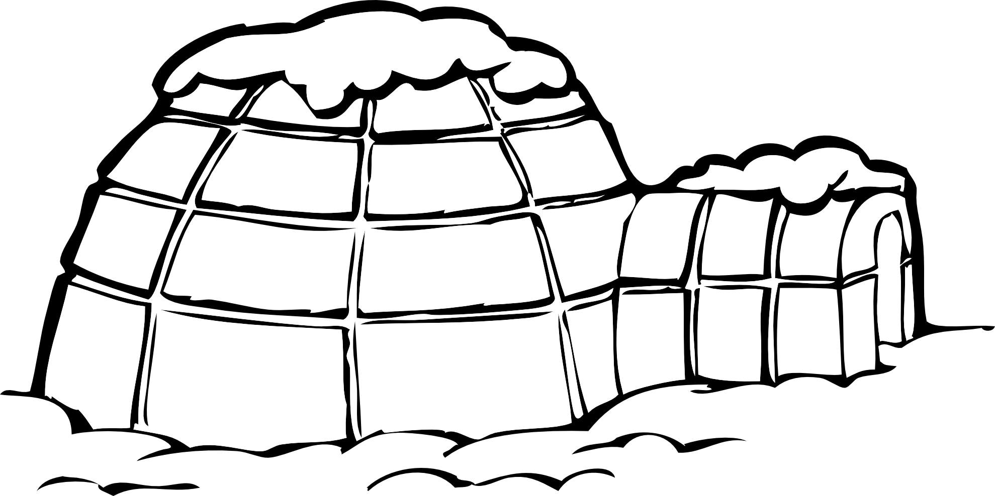 Free Igloo Clipart Black And White, Download Free Igloo Clipart Black