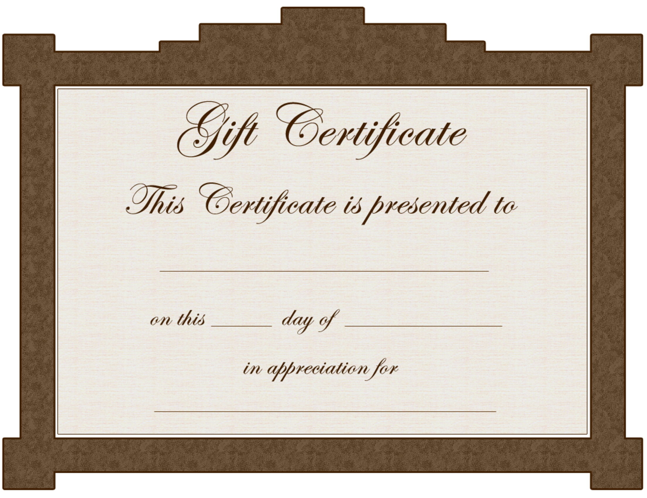 Free Gift Certificate Template For Mac from clipart-library.com