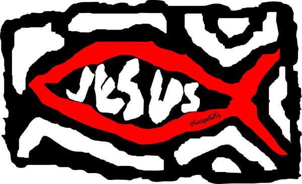 Christian Clip Art: Jesus Red Fish Banner - Clipart library - ClipArt 