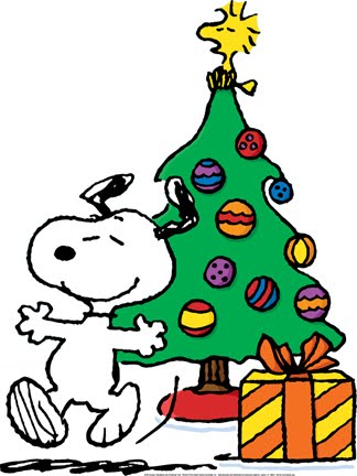 Merry Christmas snoopy with X mas gifts wallpapers and clip art 