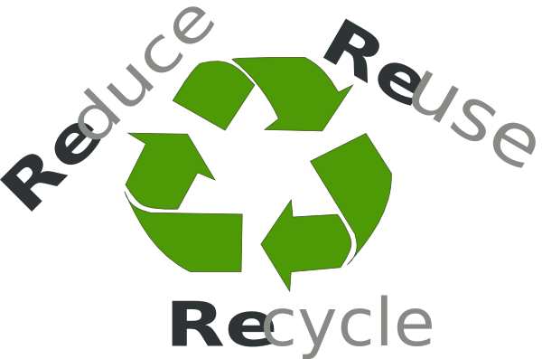 Reduce Reuse Recycle clip art - vector clip art online, royalty 
