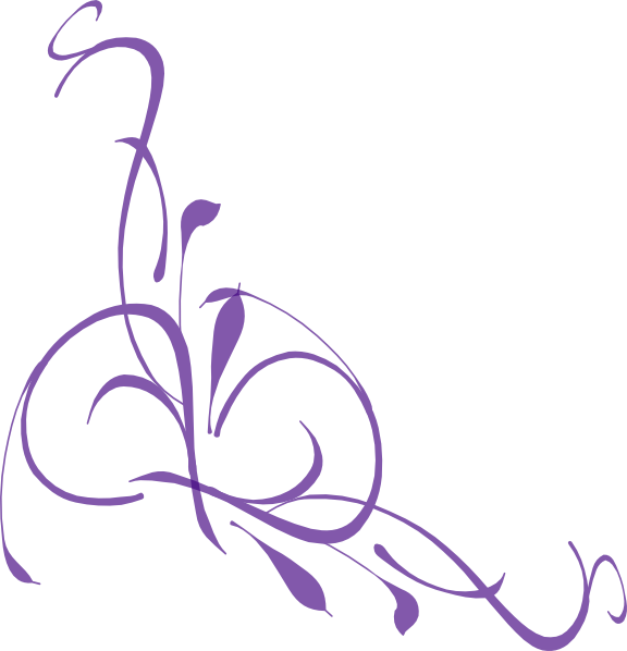 Purple Flower Border - Clipart library