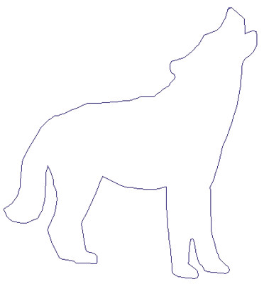 Howling Wolf Outline - Clipart library 