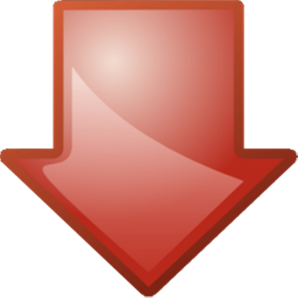 Down pointing red arrow button, a Decal by arundel - ROBLOX 