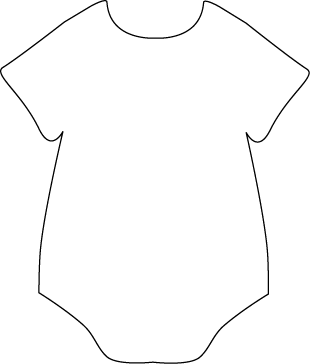 Onesie Black White | Free Images at Clipart library - vector clip art 