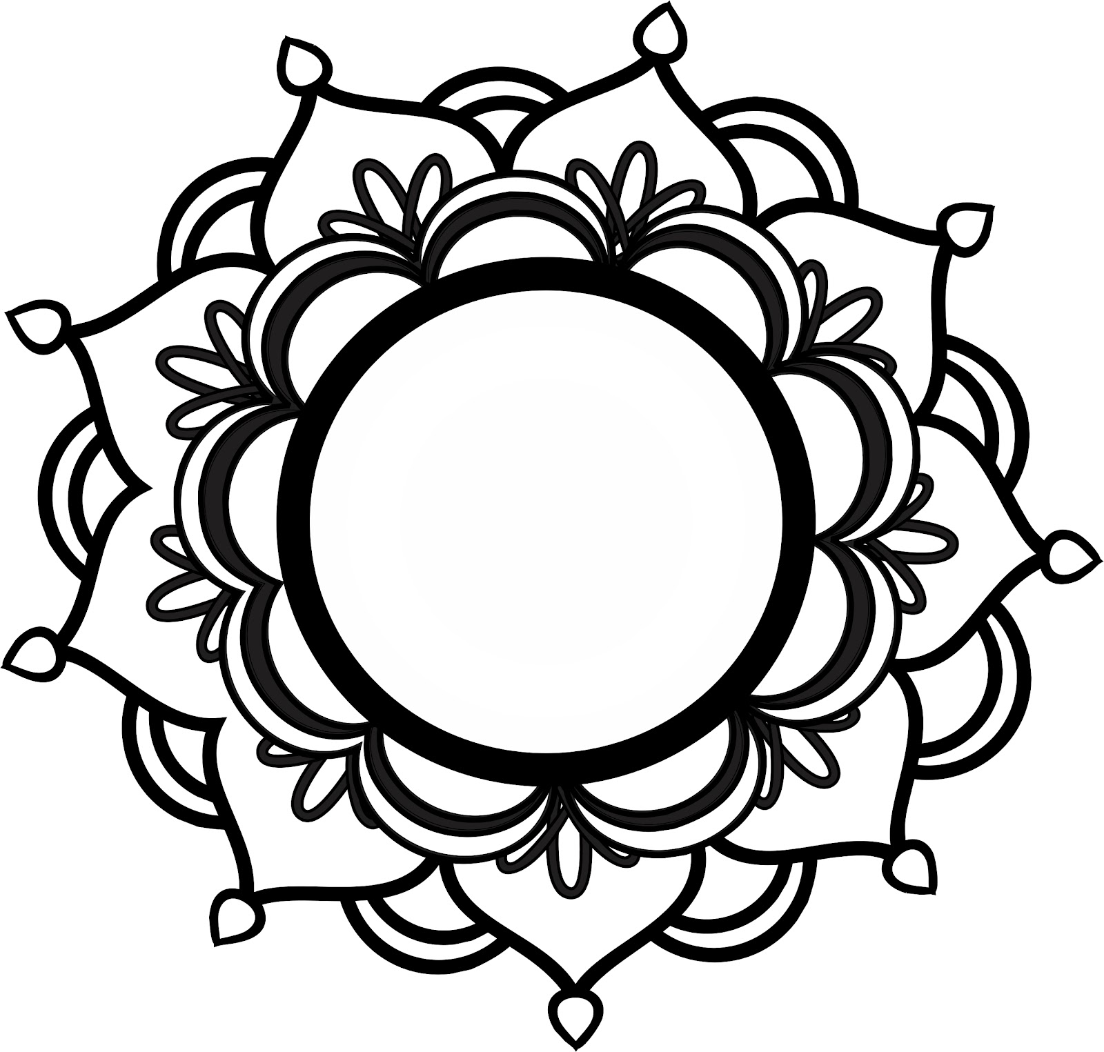 Download Lotus Mandala Outline Pictures | Online Images Collection ...