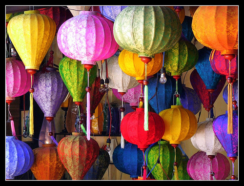 colourful chinese lanterns