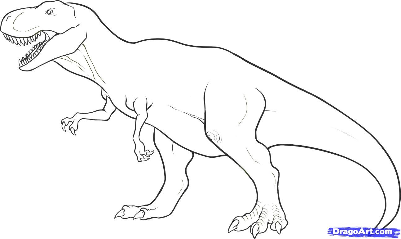 t rex drawing for kids