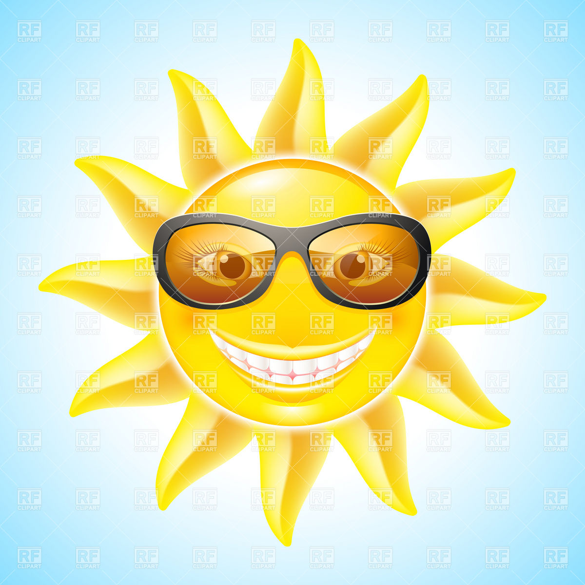 Smiling sun with retro sunglasses, 9386, Travel, download Royalty 
