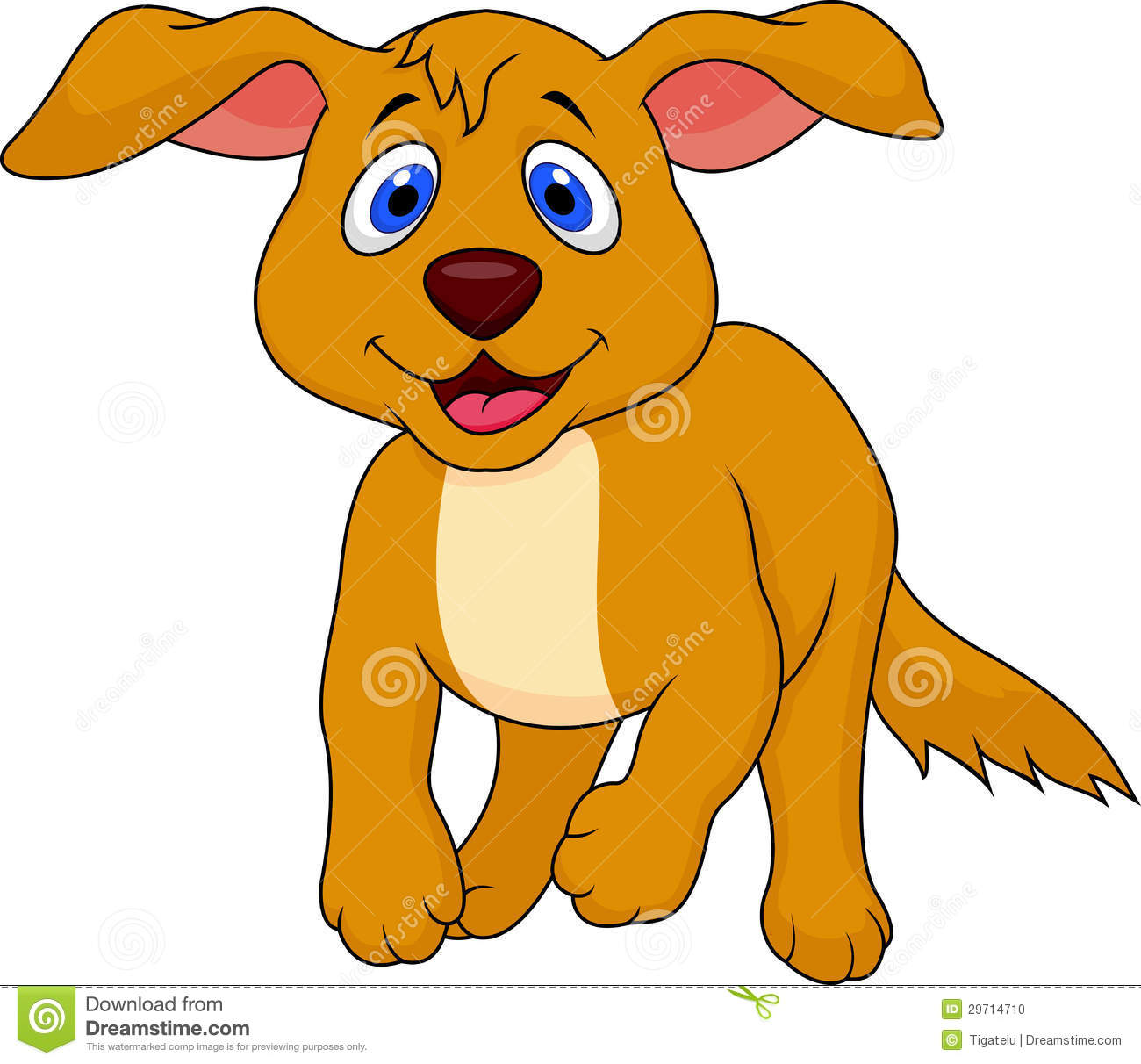 Illustration Of Cute Dog Cartoon Running - Resimkoy