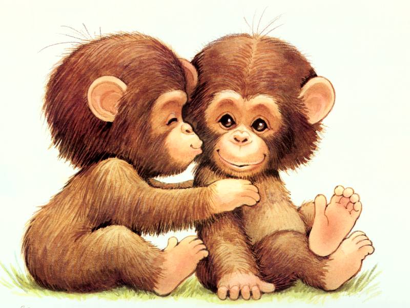 baby cartoon cute monkey - Clip Art Library