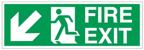 night glow fire exit signs