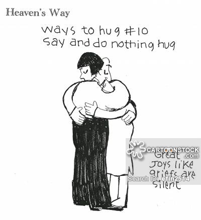Hugging Comfort Cartoons and Comics - funny pictures from CartoonStock