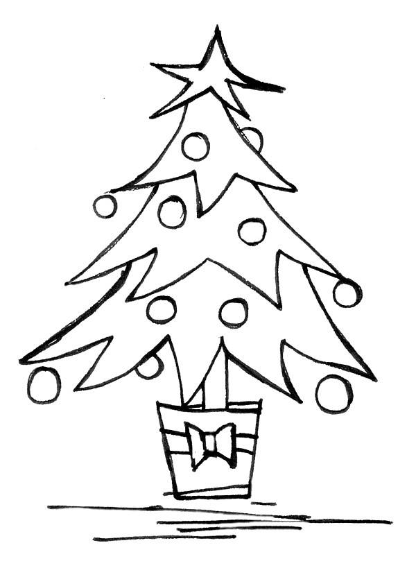 christmas tree drawing