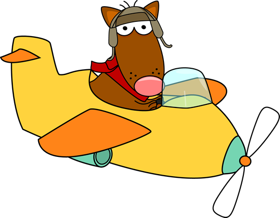 Dog Flying an Airplane Clip Art - Dog Flying an Airplane Image
