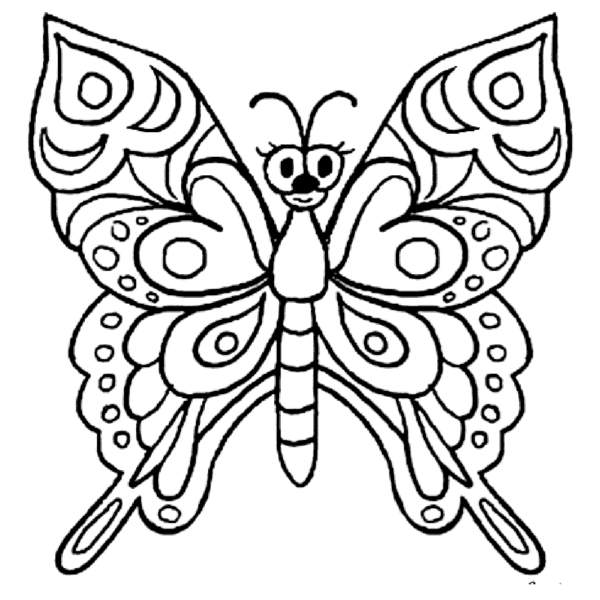 Free Cute Butterfly Line Drawing, Download Free Cute Butterfly Line