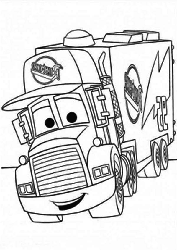 mack and lightning mcqueen coloring pages - photo #14