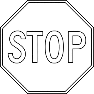 Blank Stop Sign Outline Images  Pictures - Becuo