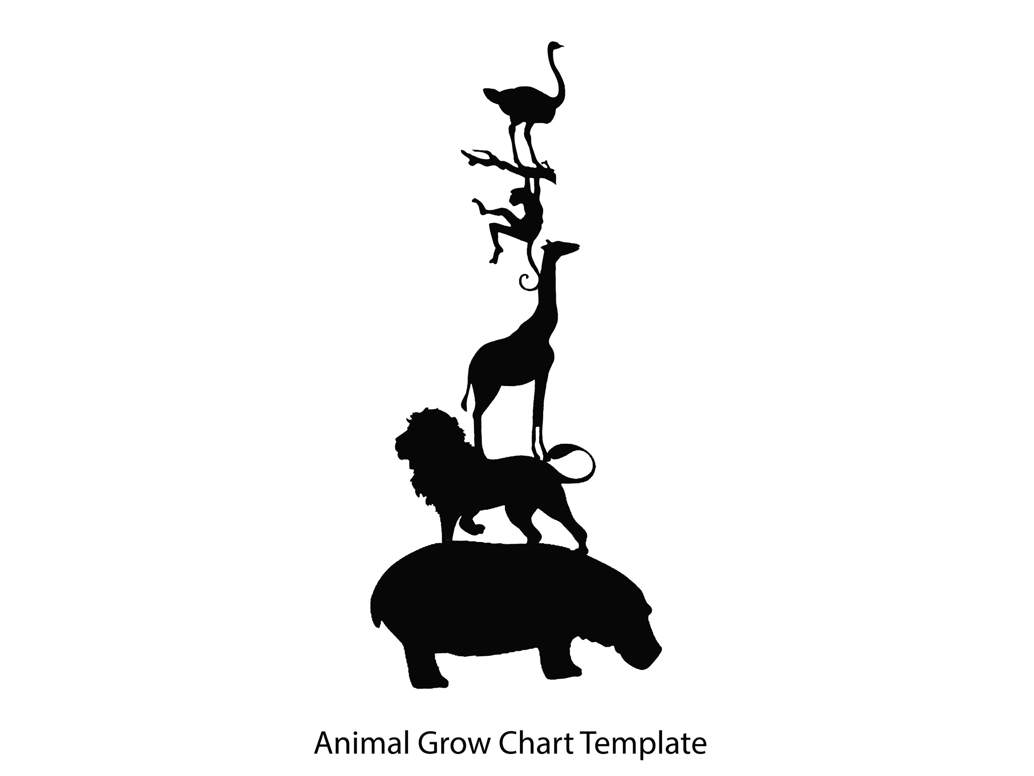 Make an Animal Silhouette Growth Chart | Easy Crafts and Homemade 