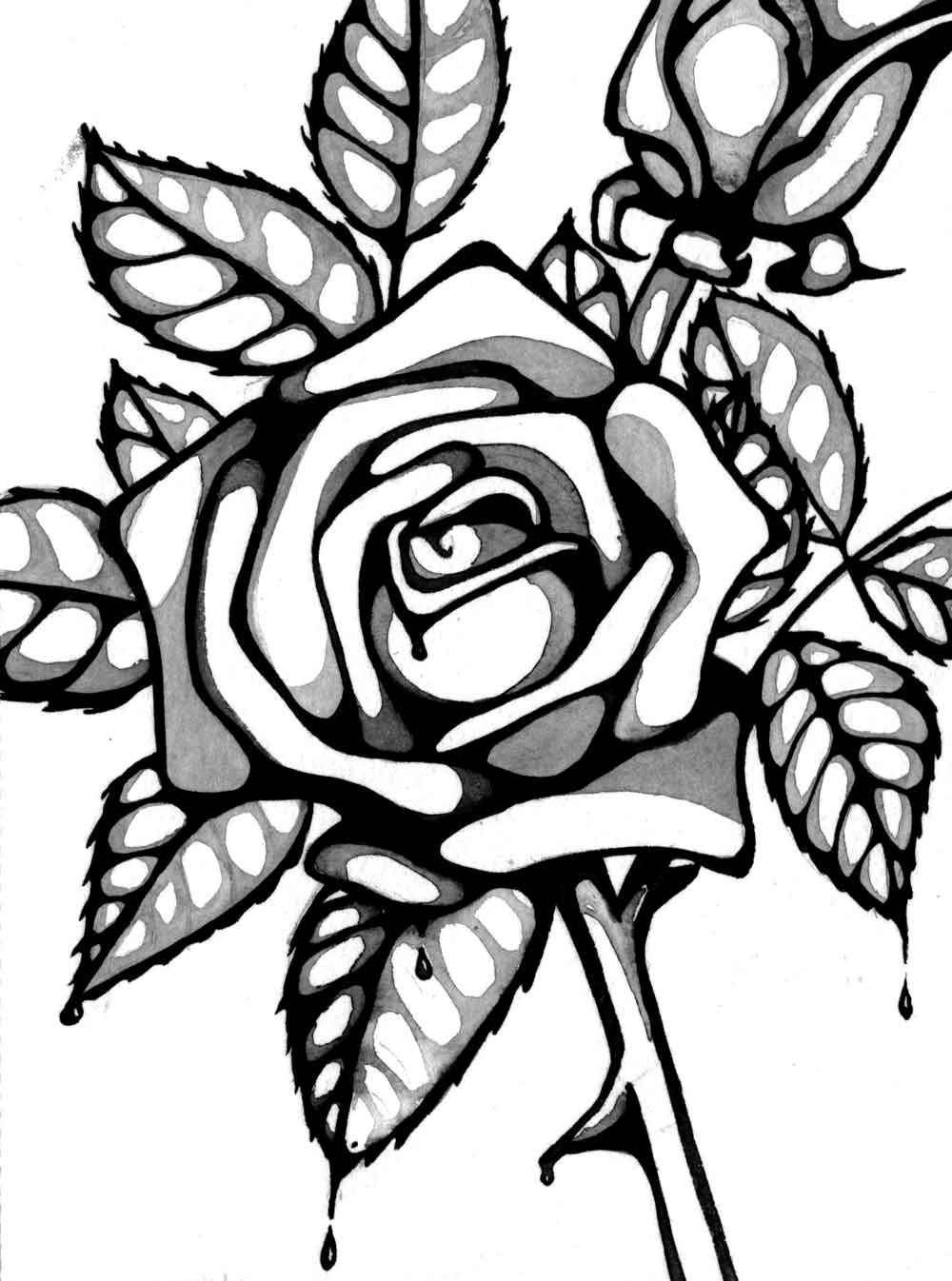 Free Line Drawing Rose, Download Free Clip Art, Free Clip ...