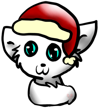 Cute Cat Face Cartoon Christmas, Echo